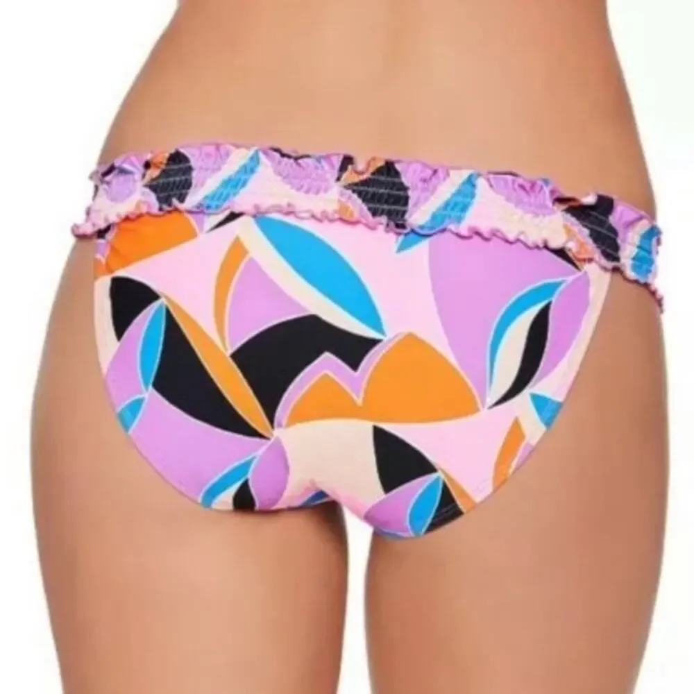 Salt+Cove smocked multicolor bikini swim bottom
